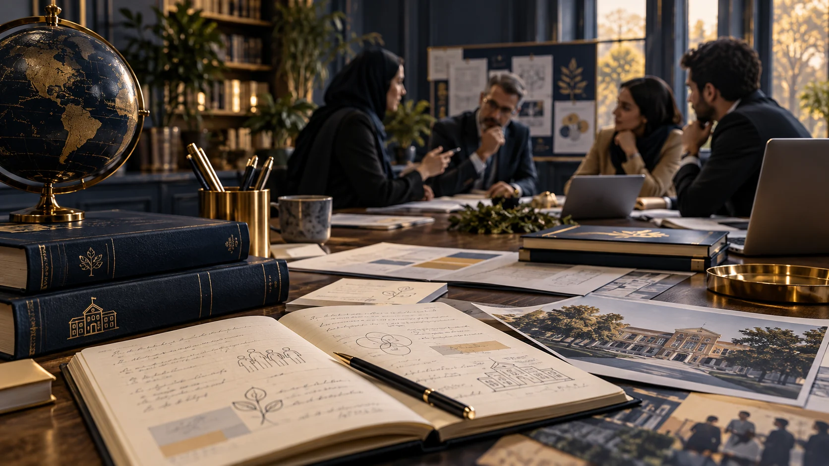 An international research collaboration scene